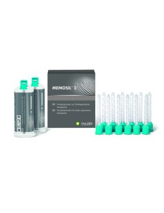 Memosil 2 Registro Mordida Transparente 2 Cartuchos Reposición 50ml.