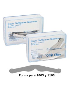 Hawe Matrices Tofflemire Anatómica 30 unidades