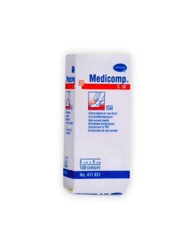 Gasas Estériles No Tejidas 5x5cm Desechables Medicomp 100 uds.