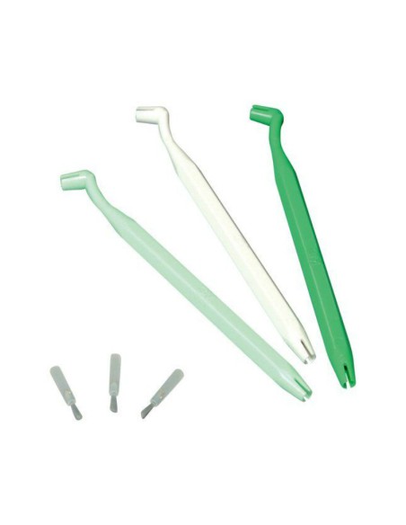 3 Mangos y 120 Puntas de Cepillo Desechables