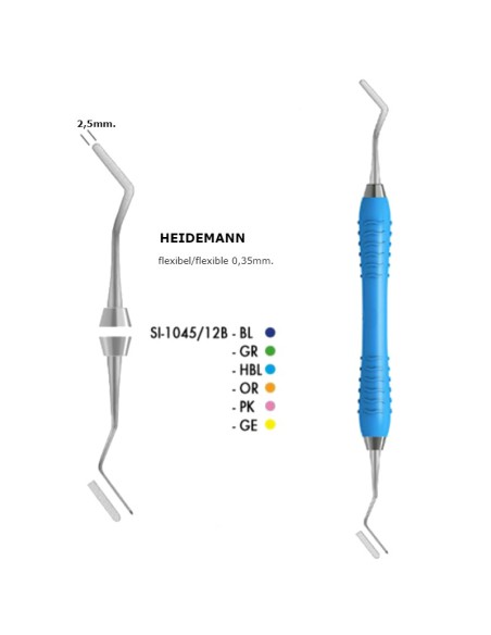Espátula Heidemann Colori Silikon LS 2,5mm-0,3mm Flex