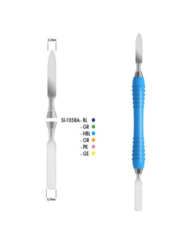 Espátula para Cemento Doble 6,2mm Colori Silikon LS