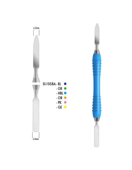 Espátula para Cemento Doble 6,2mm Colori Silikon LS