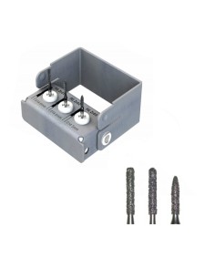 Zirconcut Set 3 Fresas Diamante 016 Cilindro Bandeja