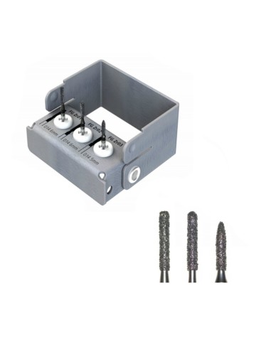 Zirconcut Set 3 Fresas Diamante 016 Cilindro Bandeja