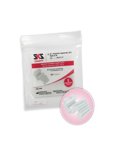 Andry White Brackets Cerámicos ROTH 0.22 Reposición 5u.