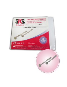 Gancho de Extrusión 2,5cm Base Redonda 2 uds.