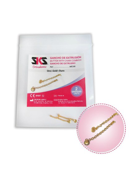 Gancho de Extrusión 2,5cm Base Redonda 2 uds.