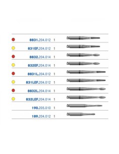 Fresas Periodoncia Set Fresero 10 unidades 2
