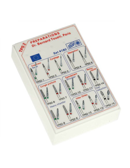 Fresero TPS2 Set 4180 FG Preparación Inlays, Puentes y Coronas 10 uds