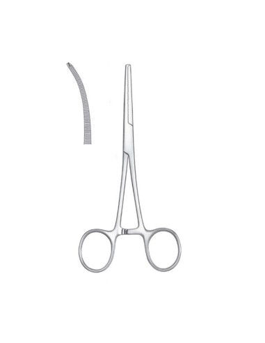 Pinza Hemostática Kocher de Cirugía con Diente 15cm Punta Curva Carl Martin
