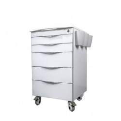 Carrito Móvil 6 Cajones con Encimera y 3 Cubetas