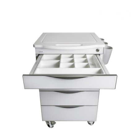 Carrito Móvil 6 Cajones con Encimera y 3 Cubetas