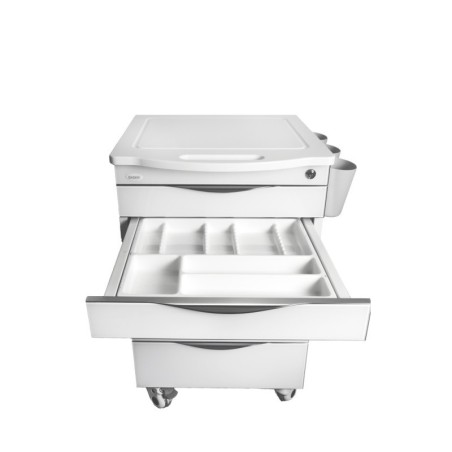 Carrito Móvil 6 Cajones con Encimera y 3 Cubetas