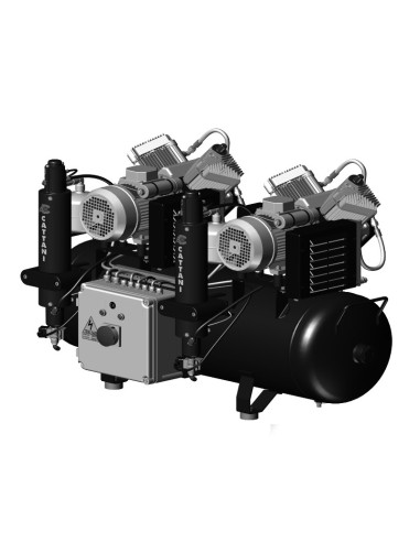 Compresor CAD CAM AC 410 Fresadora 4 Cilindros 100L.