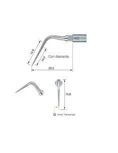 Punta Ultrasonidos con Diamante NSK Endodoncia Tipo Satelec 1 unidad 2