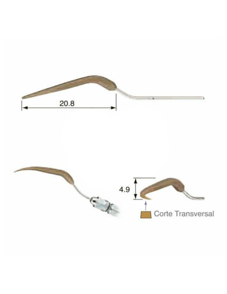 Punta Ultrasonidos V-P11R Perio Juego 3 unidades