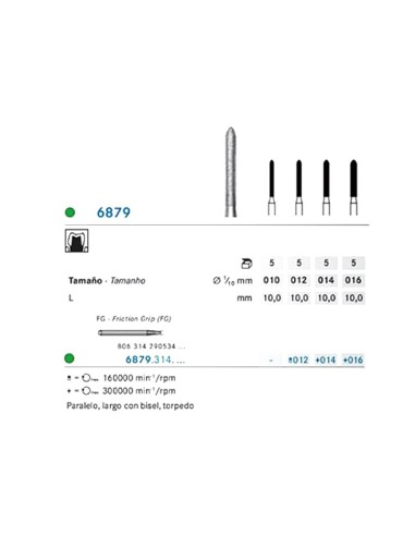 6879 Fresa Diamante Lanza Grano Grueso FG