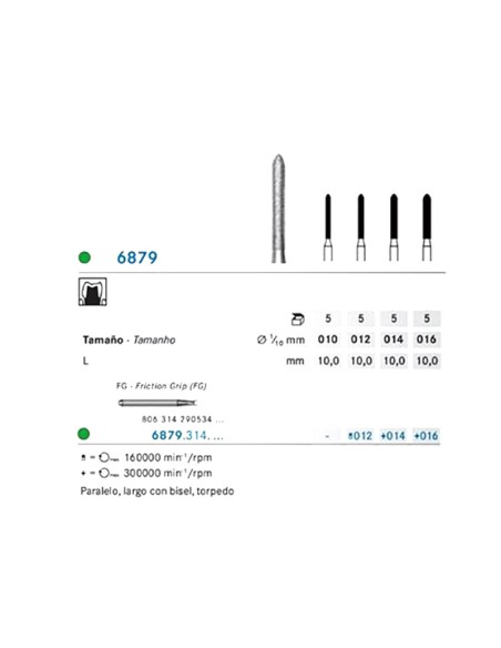 6879 Fresa Diamante Lanza Grano Grueso FG