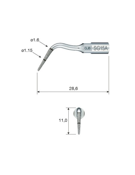 Punta Ultrasonidos Preparación de Implantes VarioSurg Diamante 1 unidad