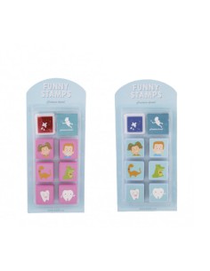 Juego de Sellos con Tinta Mía, Gus y Compañía 8 uds