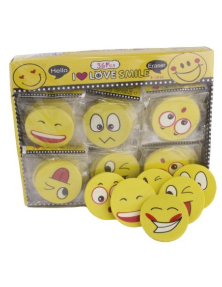 Goma de Borrar Smiley Odontopediatría 36 uds.