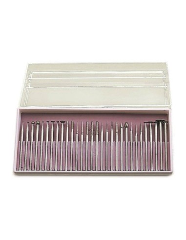 Set Fresas Diamante Laboratorio Estuche 30 uds