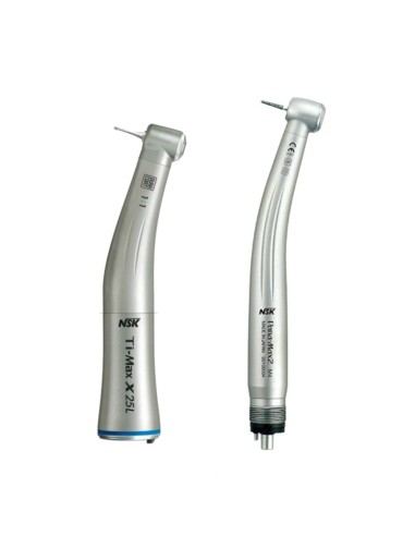 Pack 4 NSK Contraángulo X25L Luz Ti-Max y Turbina Pana-Max2 M4 Spray