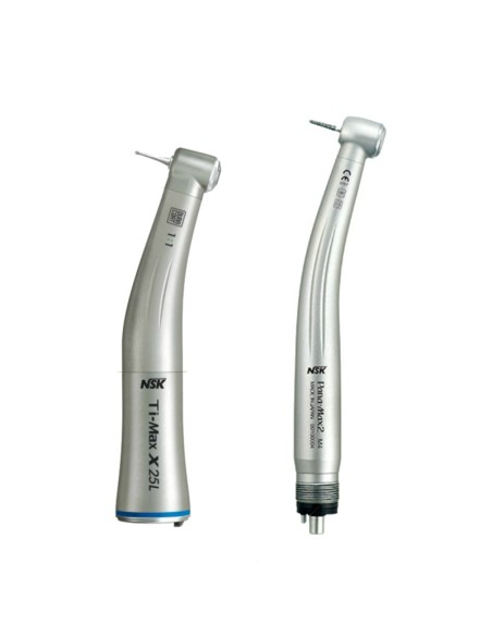 Pack 4 NSK Contraángulo X25L Luz Ti-Max y Turbina Pana-Max2 M4 Spray