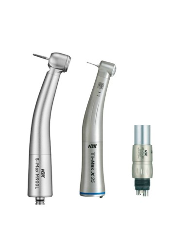 Pack 6 NSK Turbina M900L con Luz, Contraángulo X25 y Acople PTL-CL-LED