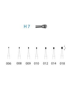 Fresa Carburo Clínica H7.314 FG Pera 5 uds