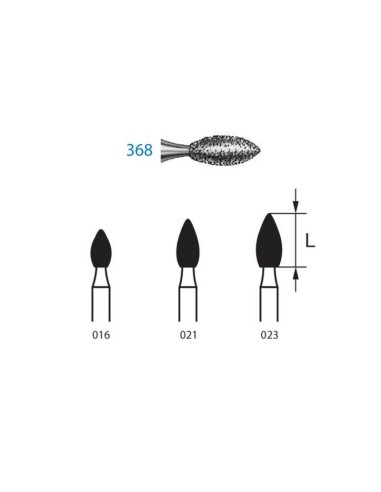Fresa Diamante Clínica 368.314 FG Balón 5 uds