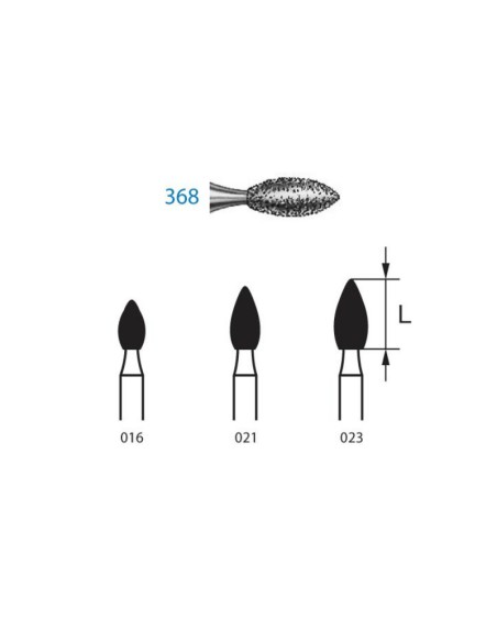 Fresa Diamante Clínica 368.314 FG Balón 5 uds