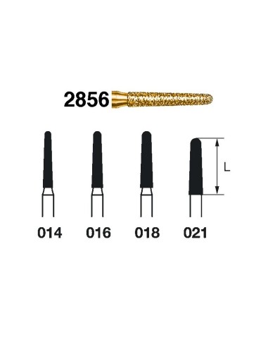 Fresa Diamante FG 2856.314 Serie 2000 Clínica Cónica 5 uds