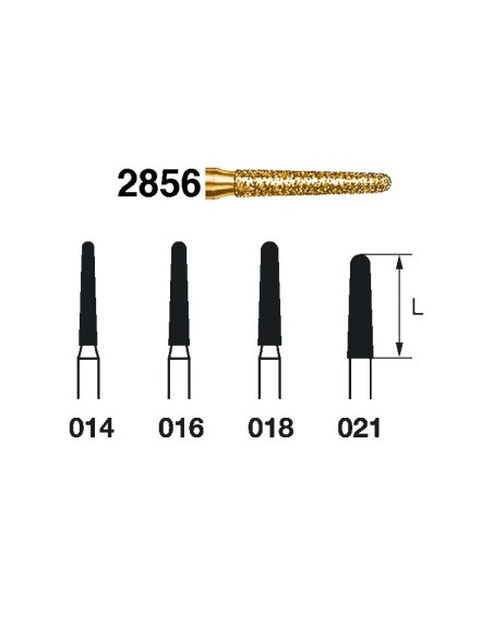 Fresa Diamante FG 2856.314 Serie 2000 Clínica Cónica 5 uds