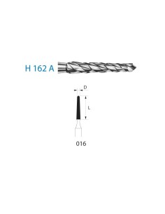 Fresa Cirugía Carburo H162A 016 Clínica 5 uds