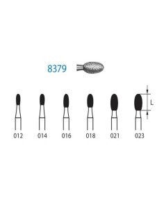 Fresa Diamante FG 8379.314 Clínica Huevo 5 uds