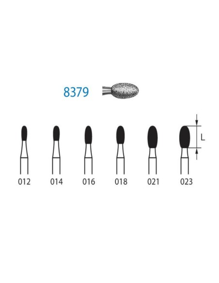 Fresa Diamante FG 8379.314 Clínica Huevo 5 uds