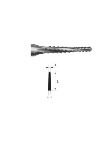 Fresa Carburo Clínica H162 016 Cortador 1 unidad