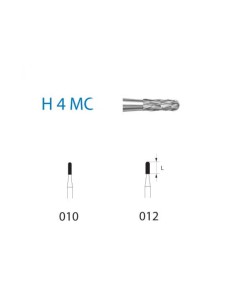 Fresa Carburo H4MC.314. Clínica Turbina 5 uds