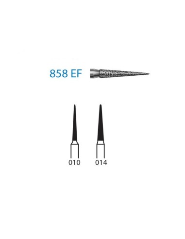 Fresa Diamante Clínica 858ef.314 FG Lanza 5 uds