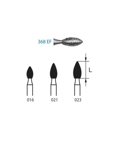 Fresa FG Diamante 368ef.314 Balón Super Fino 5 uds