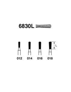 Fresa Diamante 6830L.314 Clínica FG Pera 5 uds