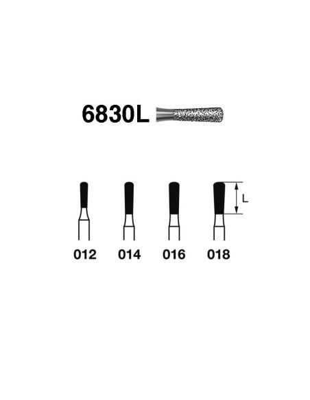 Fresa Diamante 6830L.314 Clínica FG Pera 5 uds
