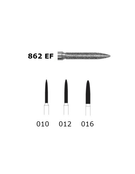 Fresa Diamante 862EF.314 Clínica FG Llama 5 uds