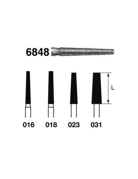 Fresa FG Diamante 6848.314 Grueso Cónico 5 uds