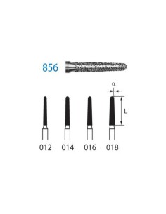 Fresa Diamante 856.314 FG Clínica Cónico 5 uds