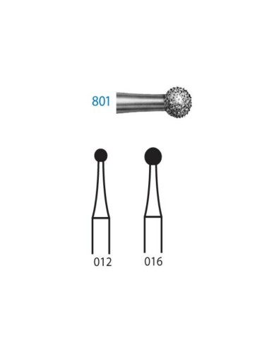 Fresa Diamante 801.315 FG Largo Clínica Redonda 5 uds