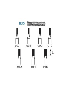 Fresa Diamante 835.314 FG Clínica Corto 5 uds