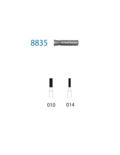 Fresa Diamante 8835.314 FG Clínica Fino Cilindro Corto 5 uds